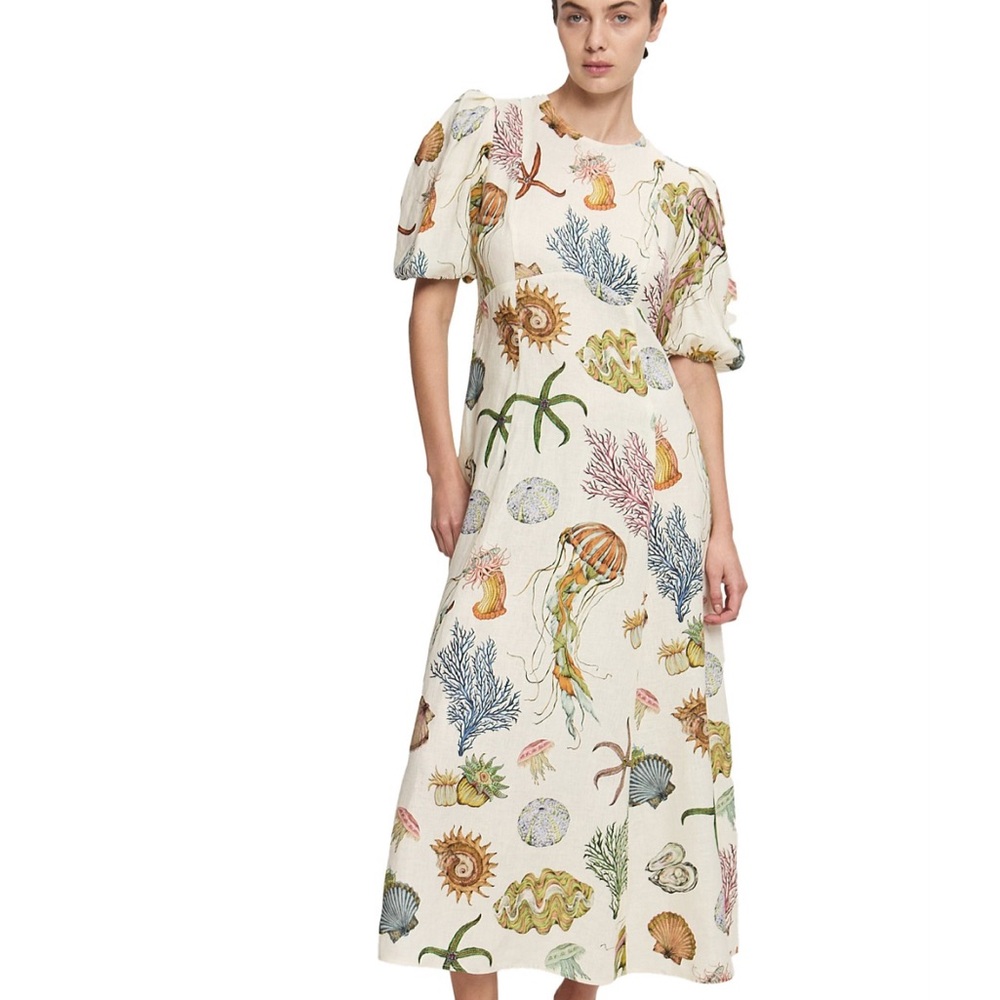 NWT Alemais Sea midi dress size 6
